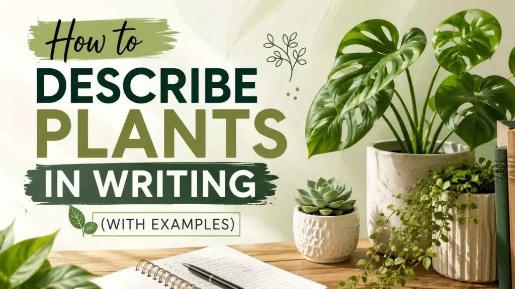 How To Describe Plants In Writing