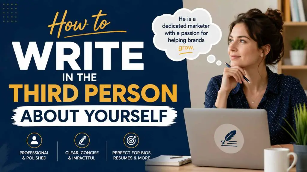 How To Write In Third Person About Yourself