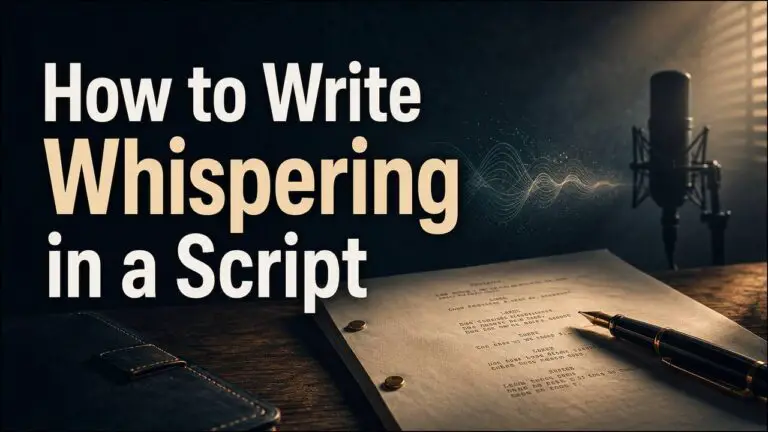 How To Write Whispering In A Script