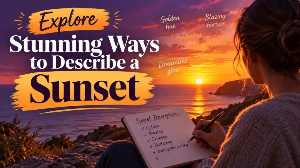 Ways To Describe A Sunset