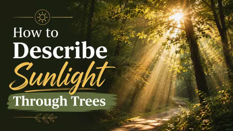 How to Describe Sunlight Through Trees