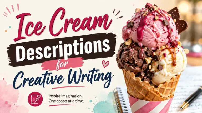 Ice Cream Descriptions for Creative Writing