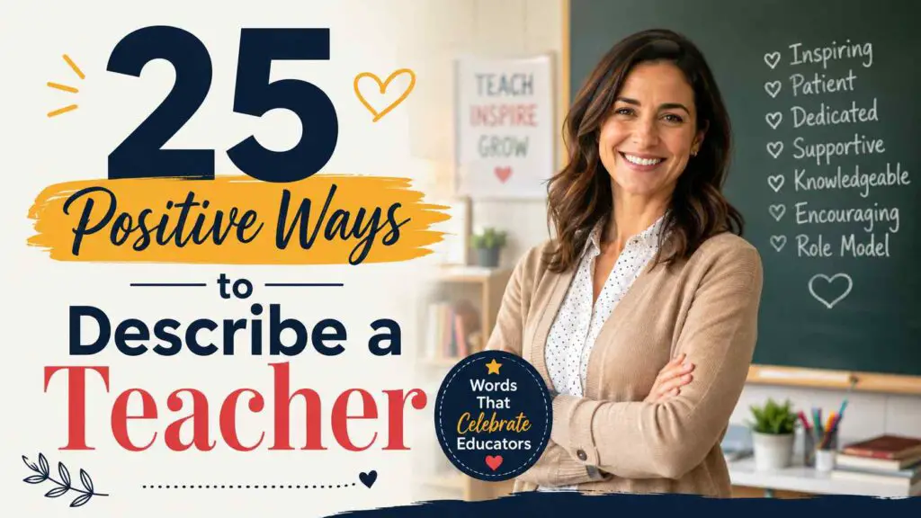 Ways To Describe A Teacher