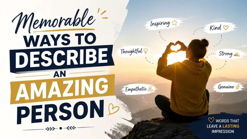 Ways To Describe An Amazing Person
