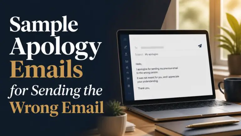 Sample Apology Emails for Sending the Wrong Email