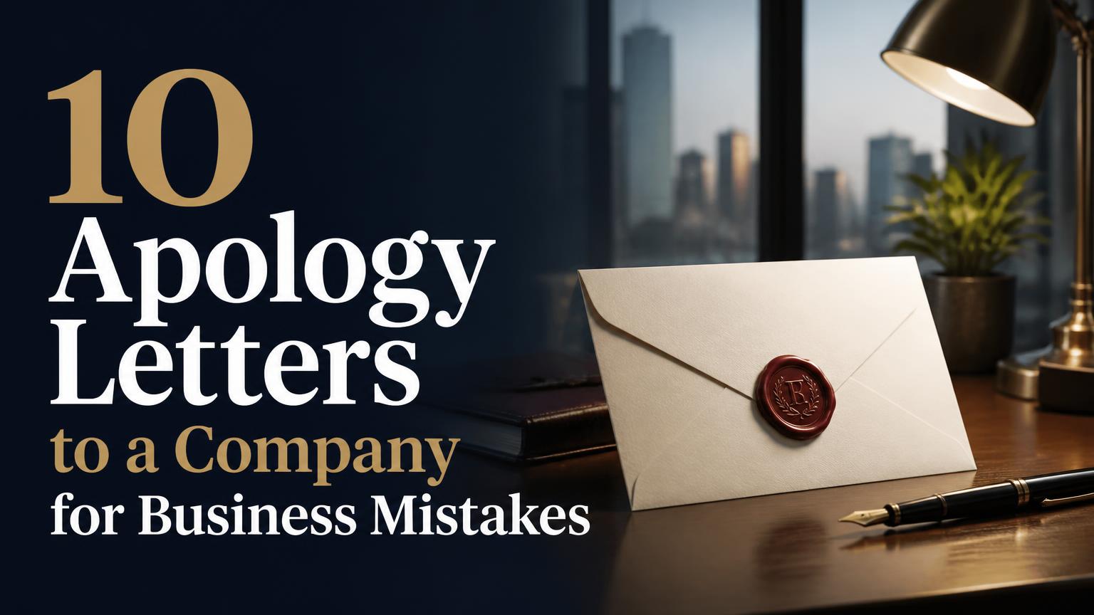 Apology Letter for Company