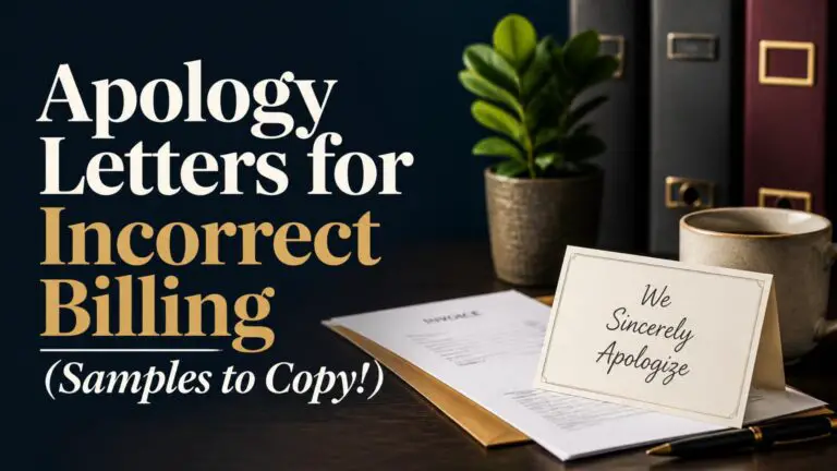 Apology Letters for Incorrect Billing (Samples to Copy!)