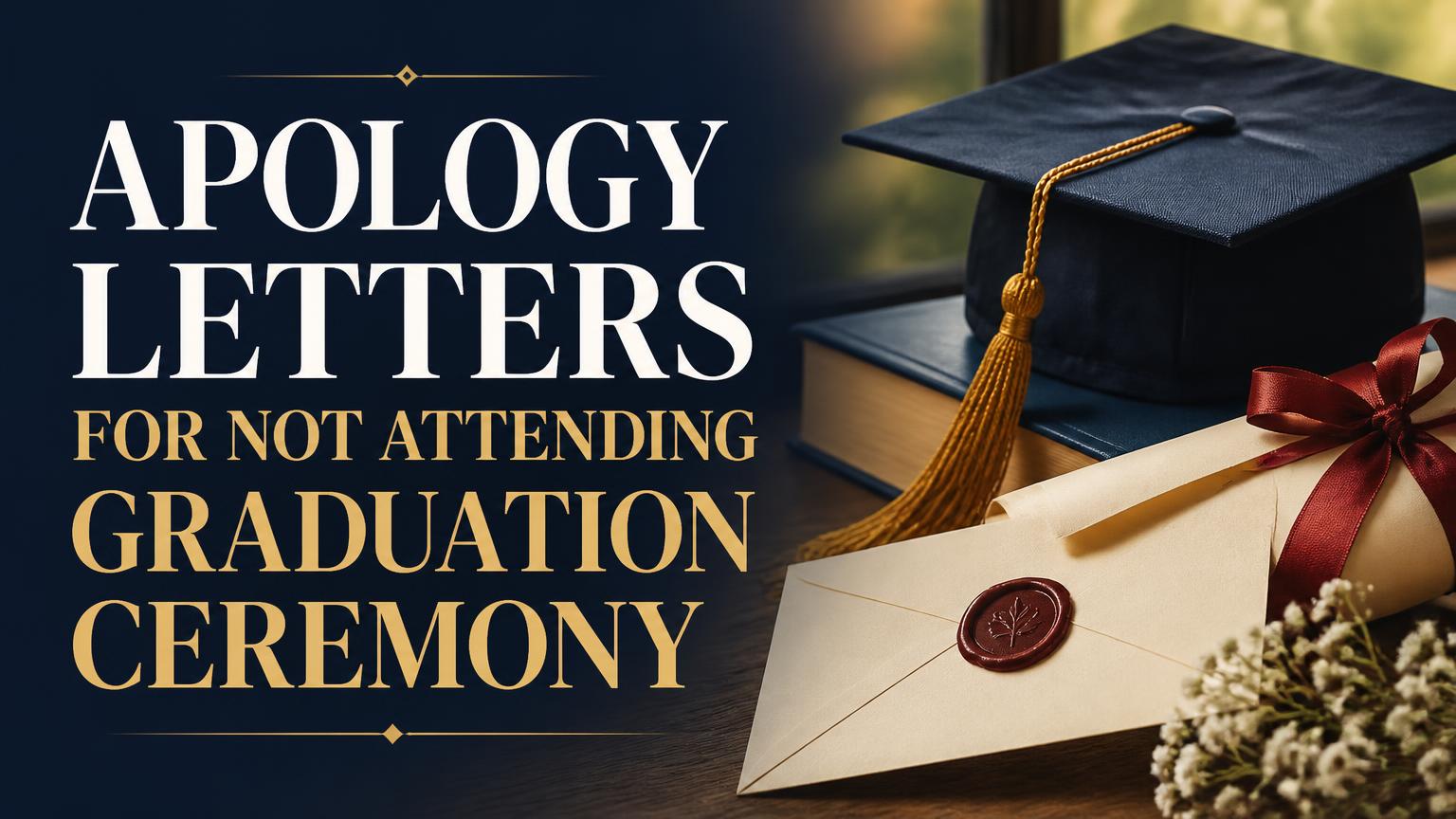 Apology Letter for Not Attending Graduation Ceremony