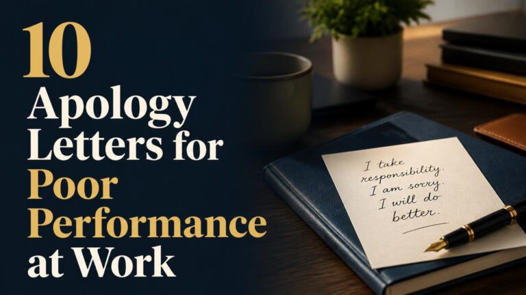 10 Apology Letters for Poor Performance at Work
