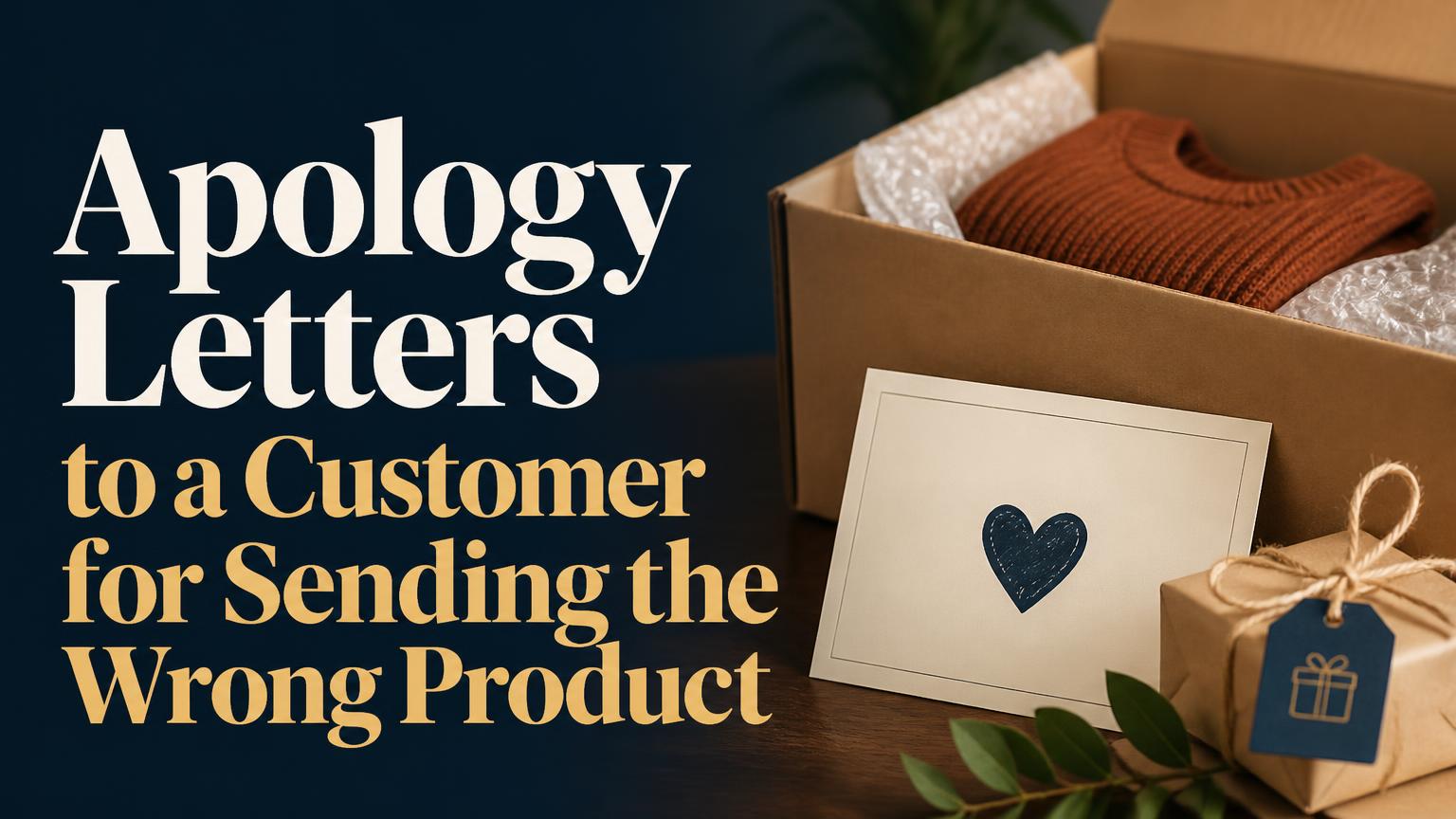 Apology Letter to Customer for Wrong Product