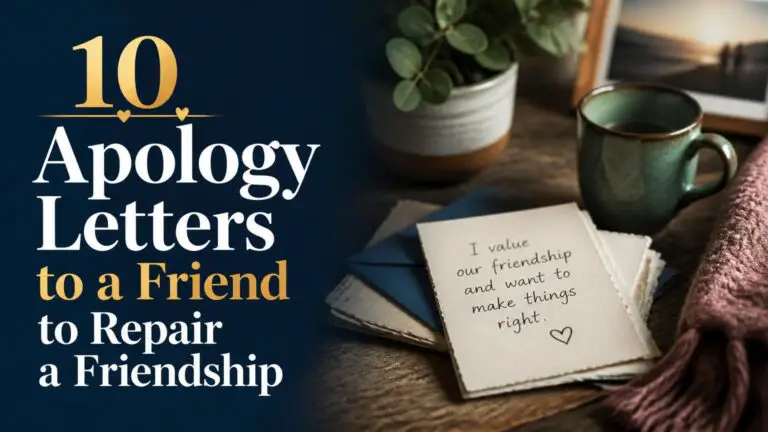 10 Apology Letters to a Friend to Repair a Friendship