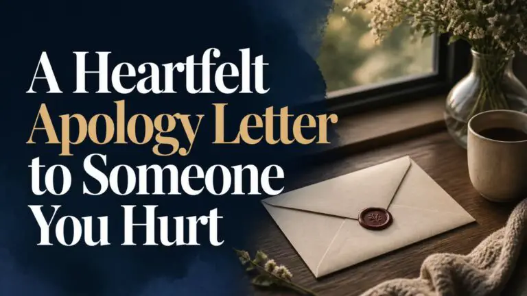 A Heartfelt Apology Letter to Someone You Hurt