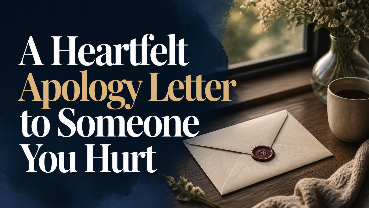 Apology Letter to Someone You Hurt