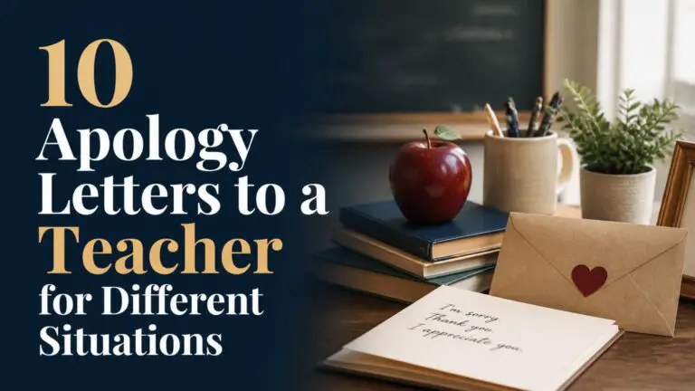 10 Apology Letters to a Teacher for Different Situations
