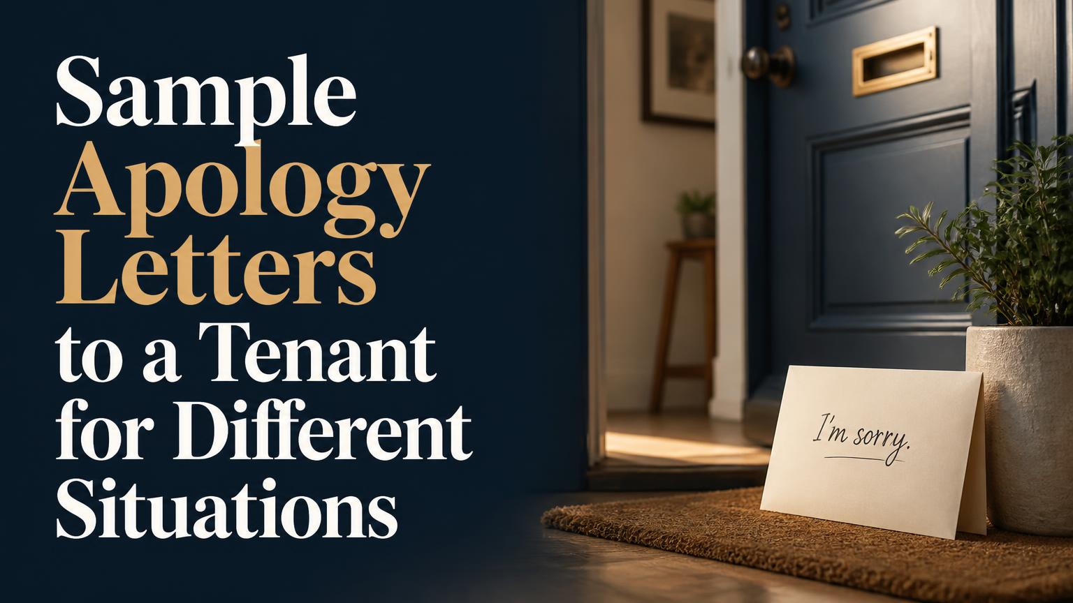 Apology Letter to Tenant