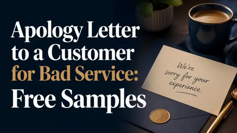 Apology Letter to a Customer for Bad Service: Free Samples