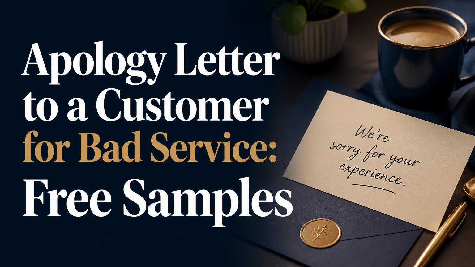 Apology Letter to a Customer for Bad Service