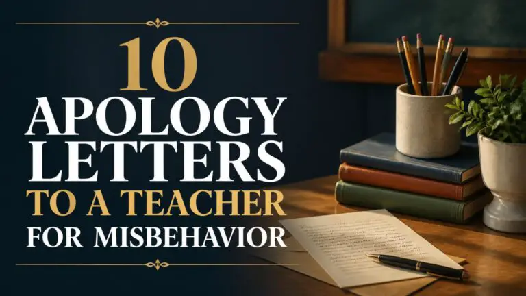 10 Apology Letters to a Teacher for Misbehavior