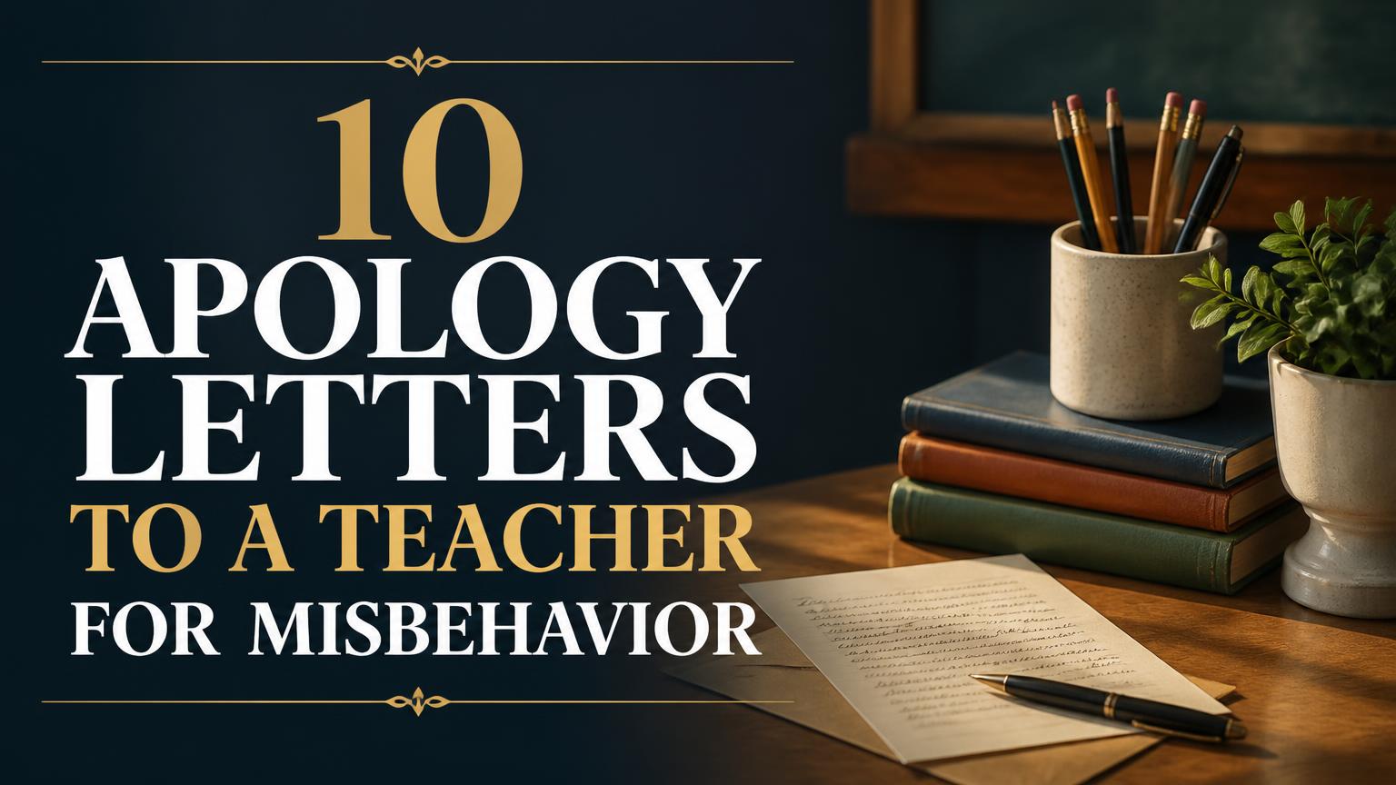 Best Apology Letter to Teacher for Misbehavior
