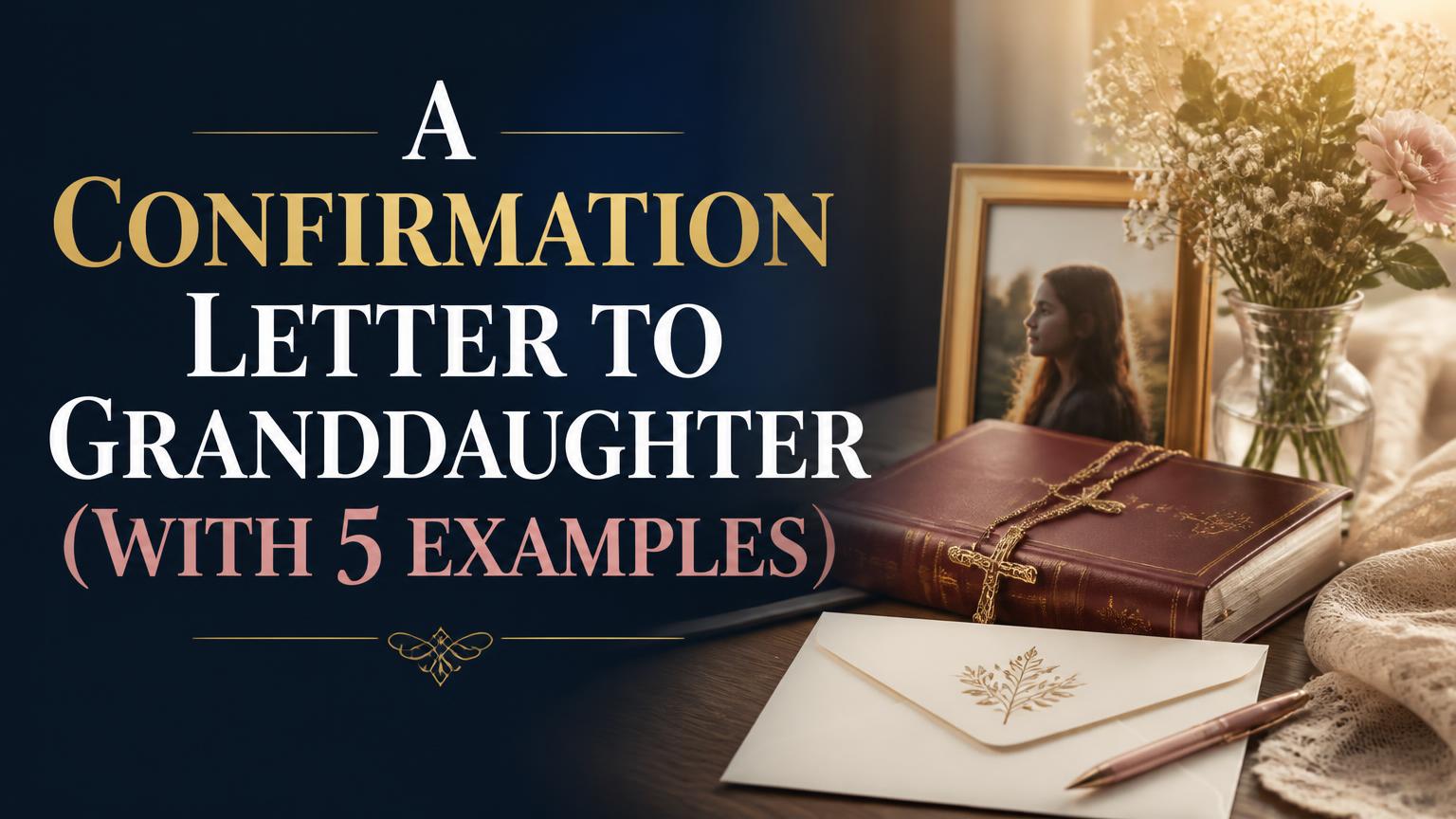 Confirmation Letter to Granddaughter