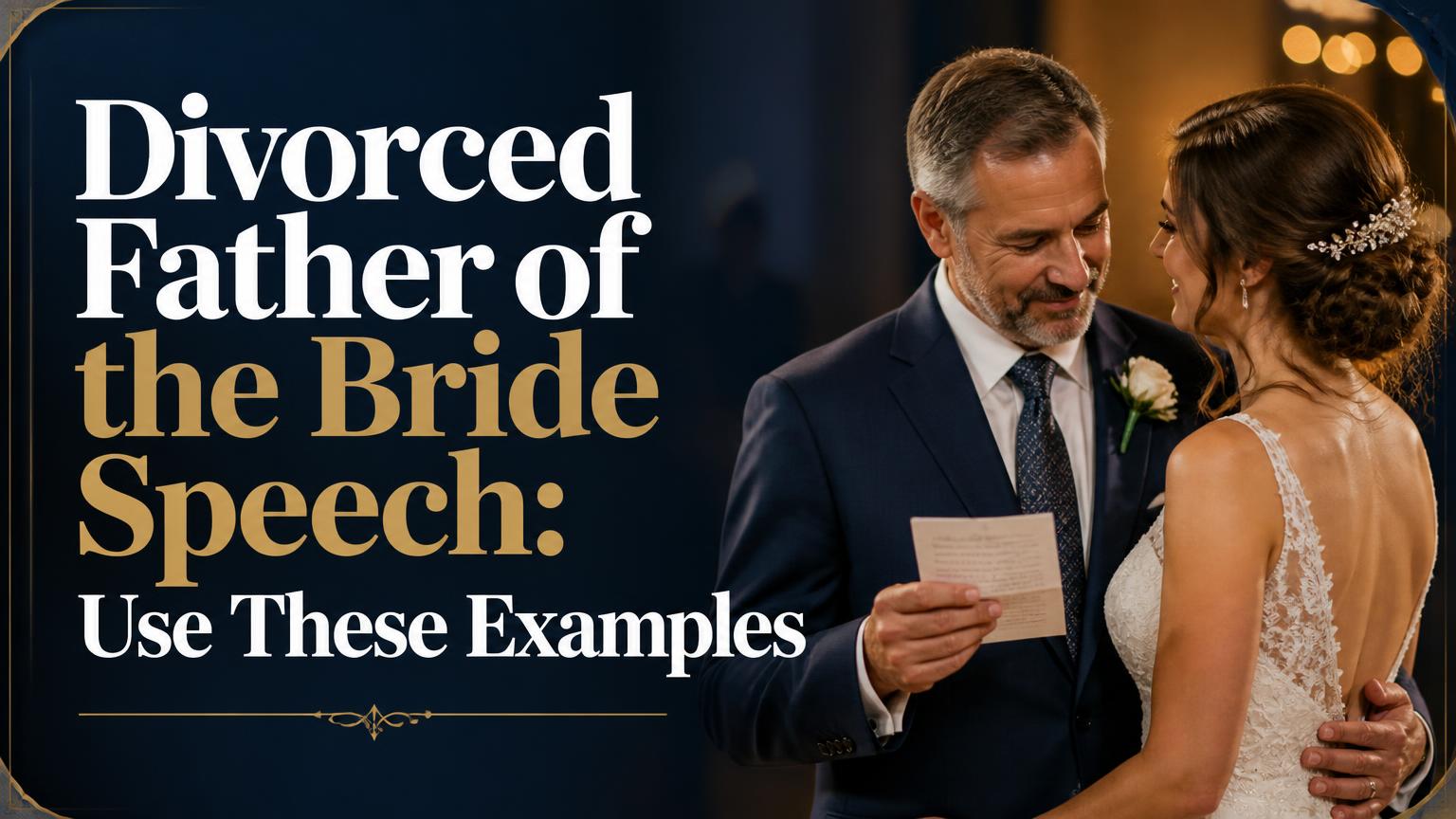 Divorced Father of the Bride Speech: Use These Examples