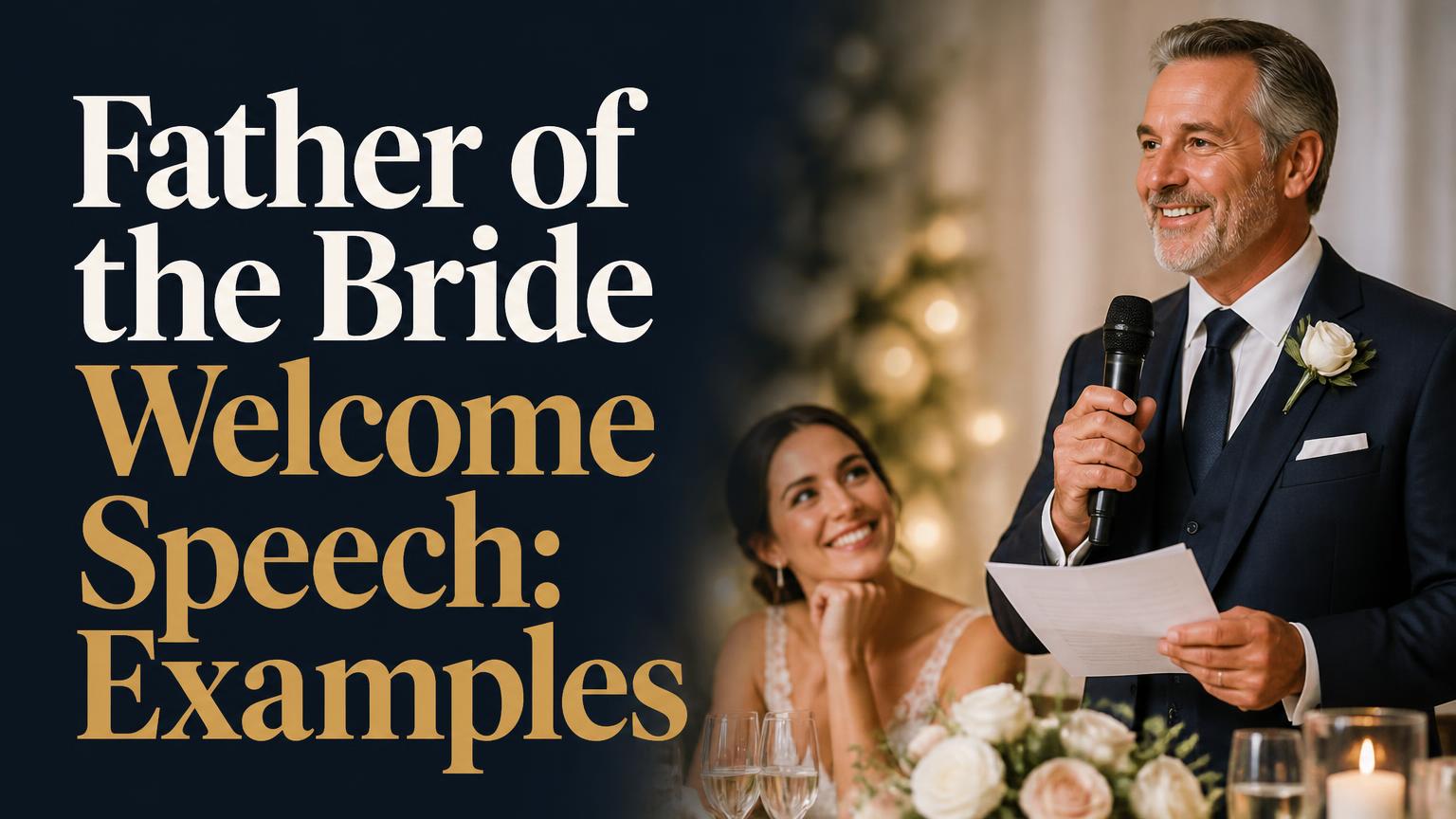 Father of the Bride Welcome Speech: Examples