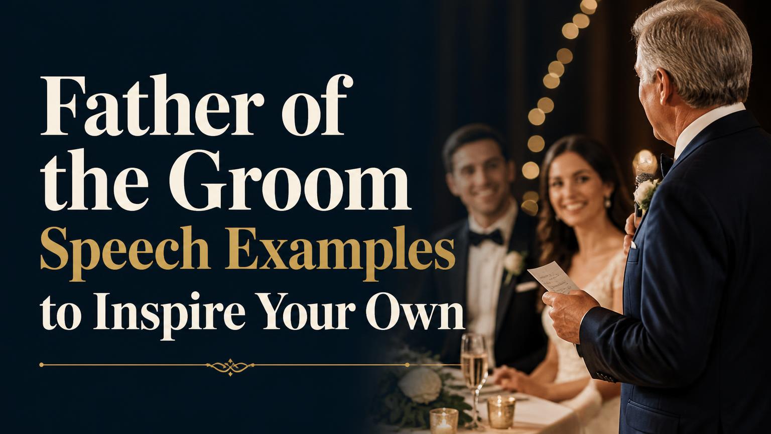 Father of the Groom Speech Examples to Inspire Your Own
