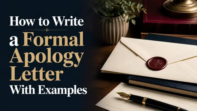 How to Write a Formal Apology Letter With Examples