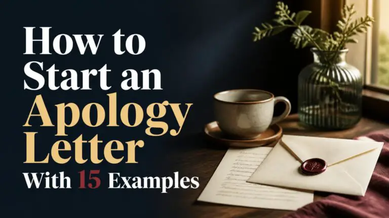 How to Start an Apology Letter With 15 Examples