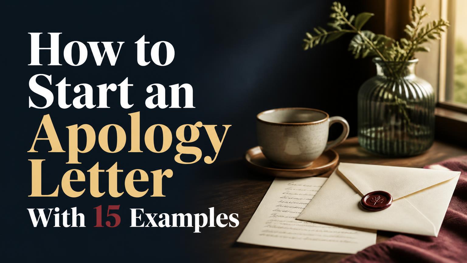 How to Start an Apology Letter