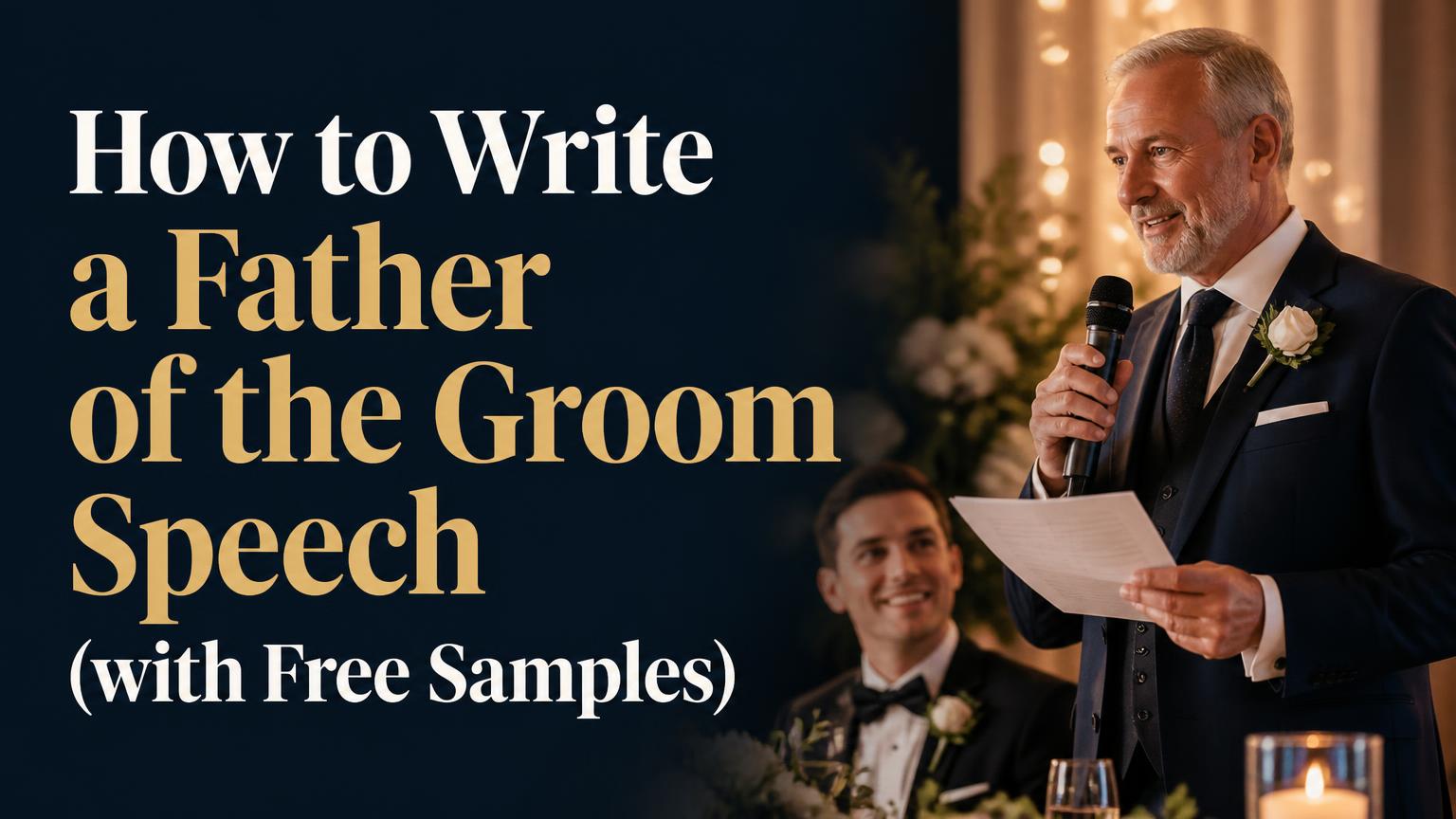 How to Write a Father of the Groom Speech (with Free Samples)