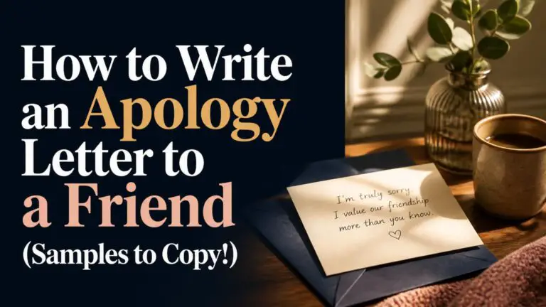 How to Write an Apology Letter to a Friend (Samples to Copy!)