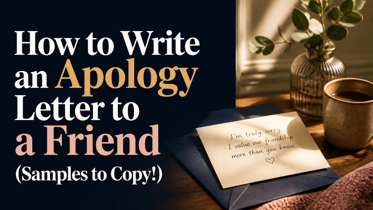 How to Write an Apology Letter to a Friend