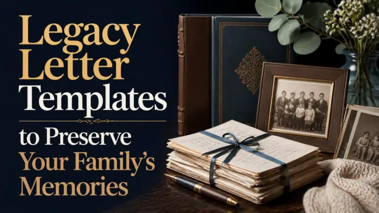 Legacy Letter Templates to Preserve Your Family’s Memories