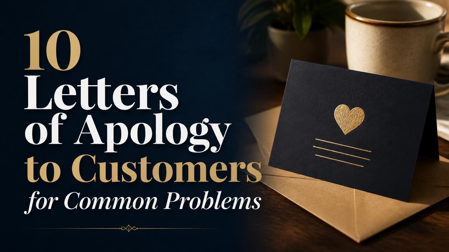 Letter of Apologies to a Customer