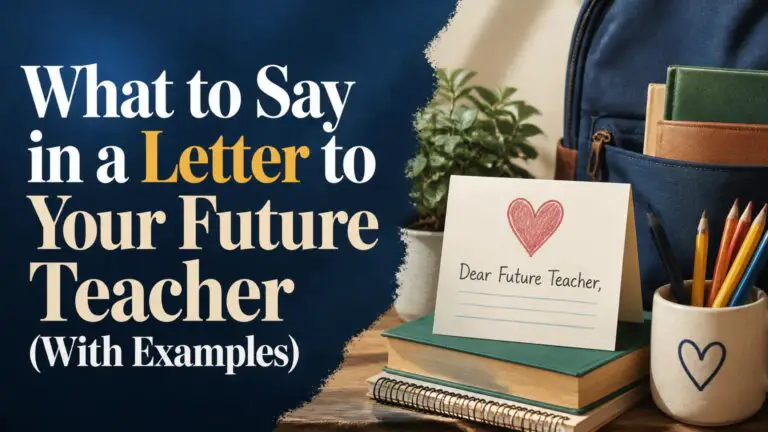 What to Say in a Letter to Your Future Teacher (With Examples)