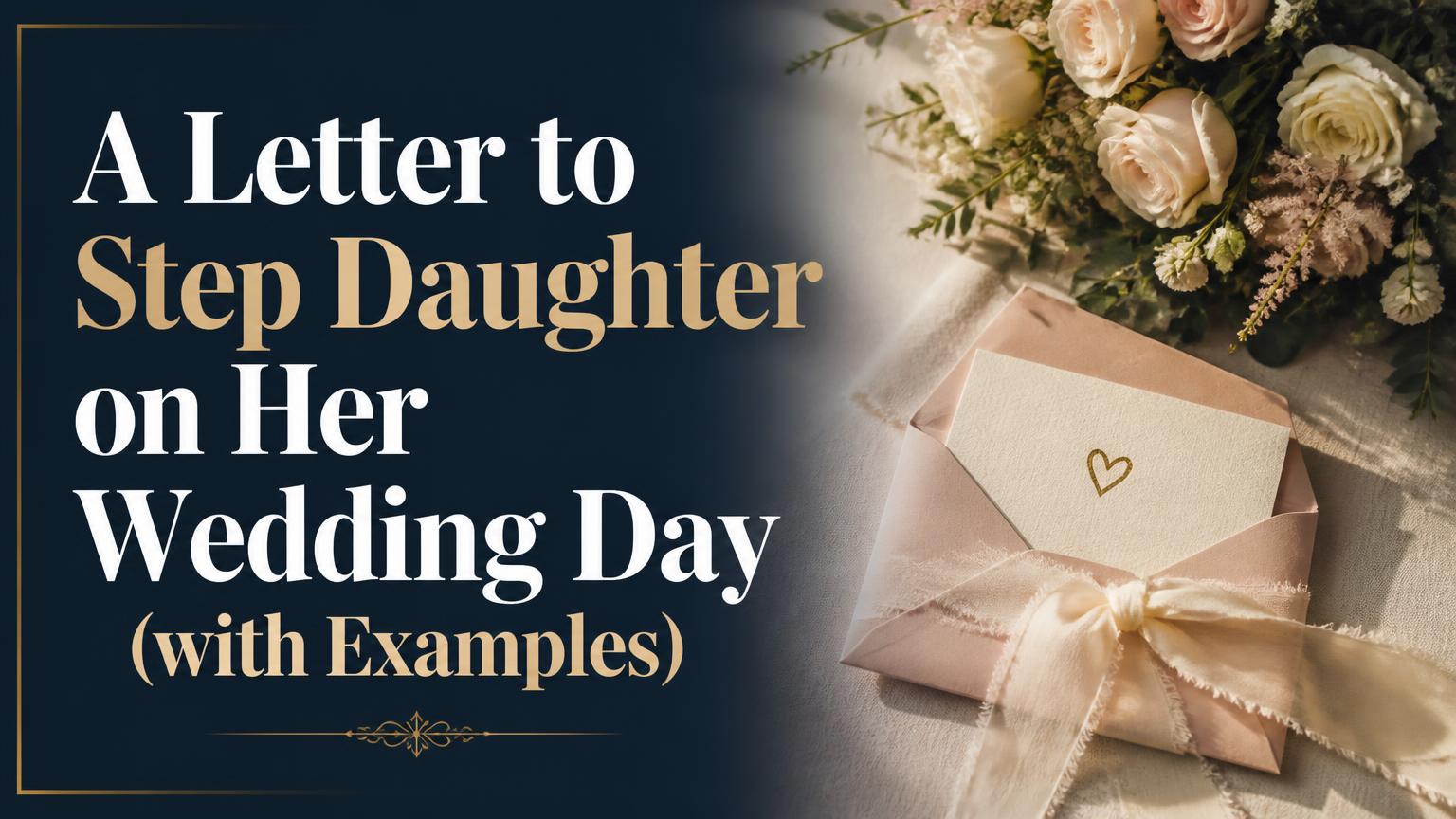 Letter to Step Daughter on Her Wedding Day
