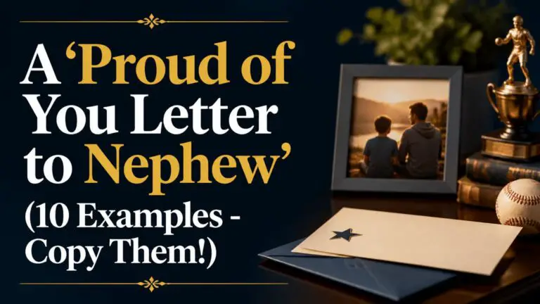 A ‘Proud of You Letter to Nephew’ (10 Examples – Copy Them!)