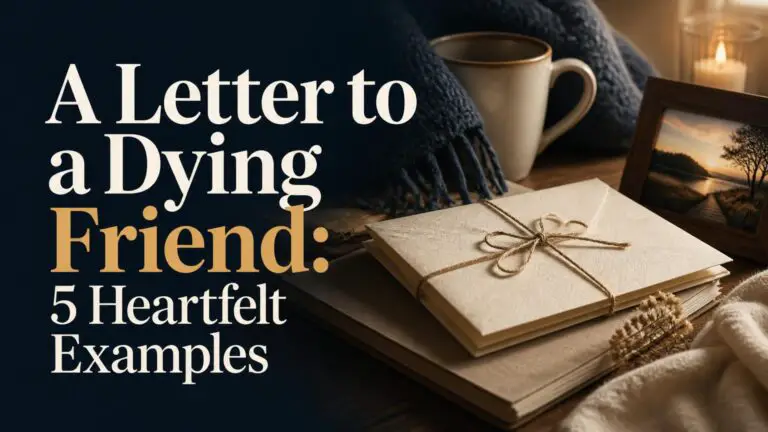 A Letter to a Dying Friend: 5 Heartfelt Examples