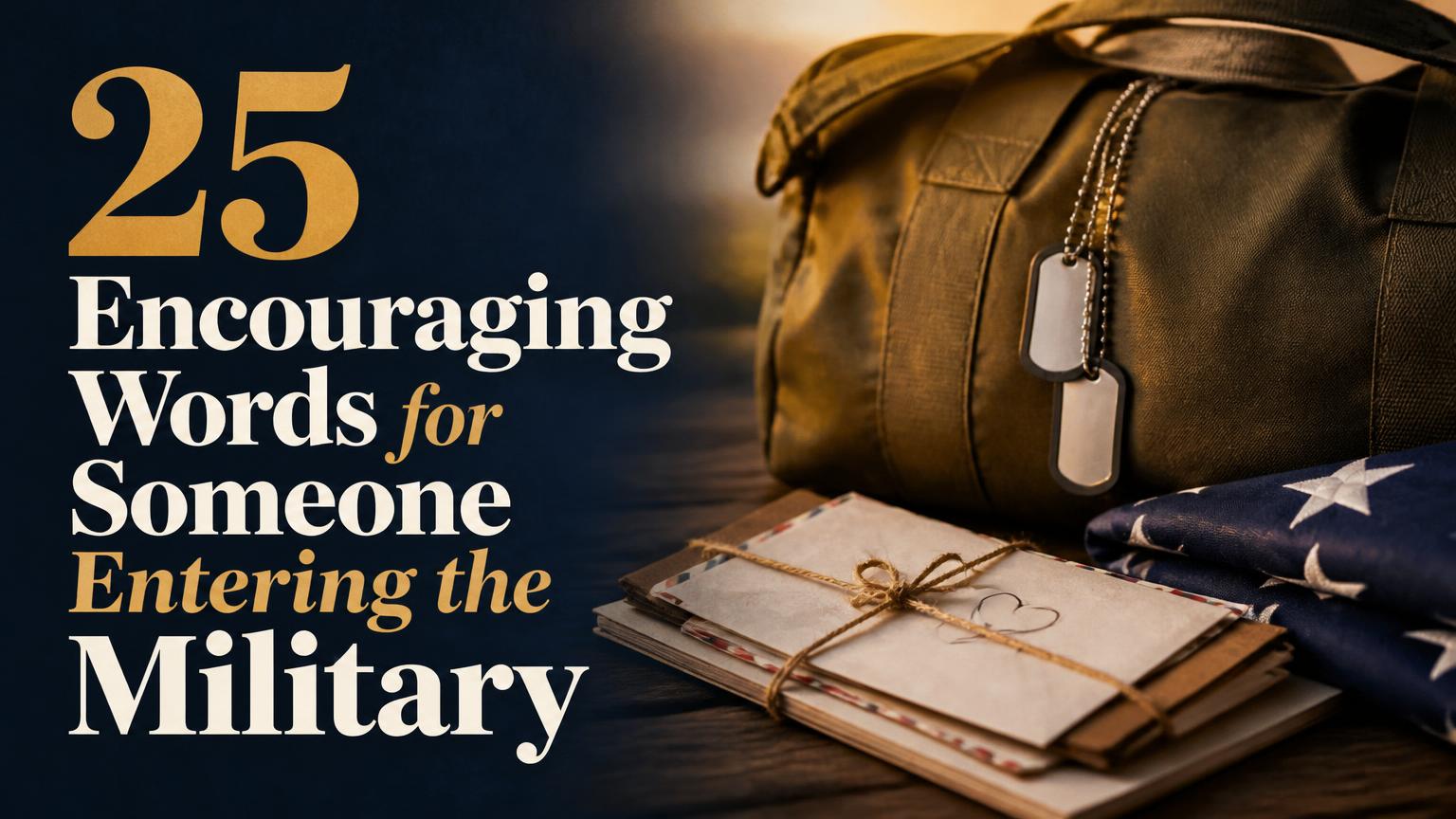 Short Encouraging Words for Someone Going Into the Military