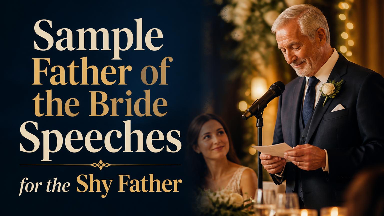 Sample Father of the Bride Speeches for the Shy Father