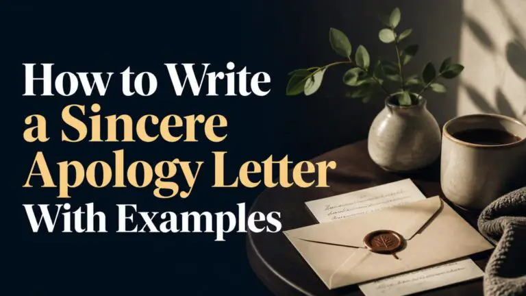 How to Write a Sincere Apology Letter With Examples