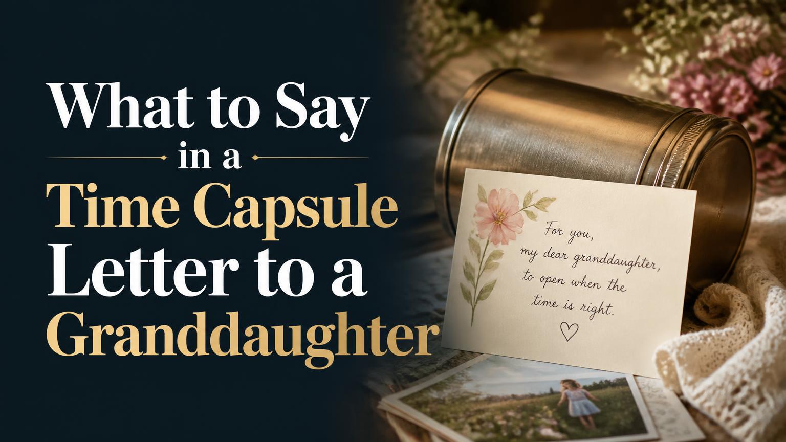 Time Capsule Letter to Granddaughter